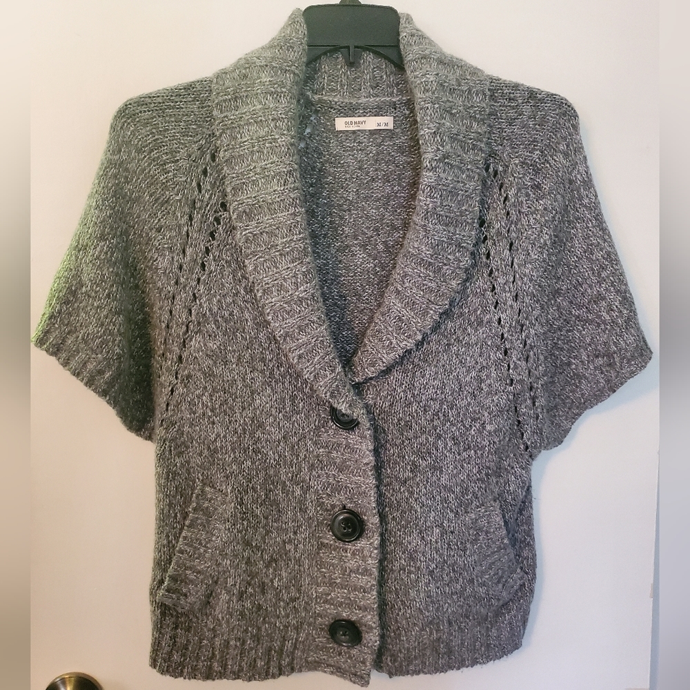Old Navy Short Sleeved Button Sweater